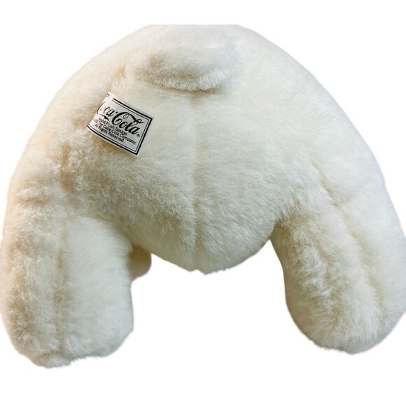 '93 Coca-Cola Polar Bear Plush Cuddly Animal Toy 10" Soft White Collectible - Picture 4 of 5